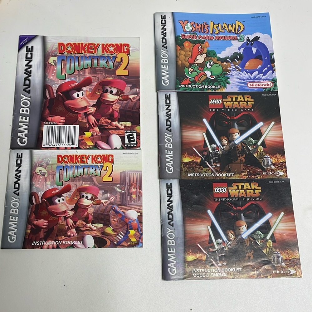 Gameboy Advance Manuals. Donkey Kong‎ Country 2. Yoshi’s Island. Lego Star Wars.